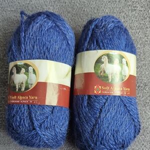 Soft Alpaca Yarn In Blue